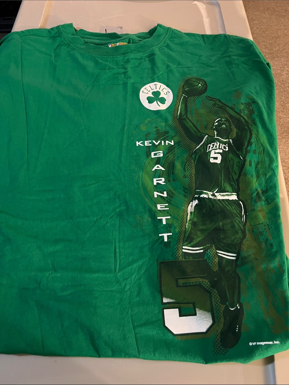 Majestic Green Kevin Garnett Celtics Graphic Tee Sz 7XL big - Picture 1 of 2
